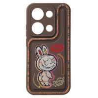 Чехол Labubu для iPhone 11 коричневый