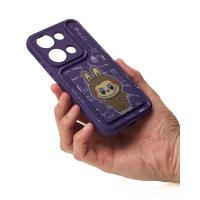 Чехол Labubu для iPhone 15 фиолетовый