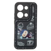 Чехол Labubu для iPhone 15 Pro Max темно-серый