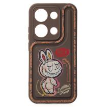 Чехол Labubu для Xiaomi Redmi 13C / Poco C65 коричневый