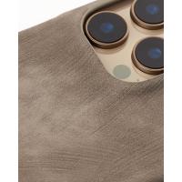 Чехол LEATHER Case для iPhone 14 natural titanium