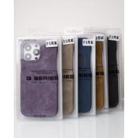 Чехол LEATHER Case для iPhone 15 Pro deep purple