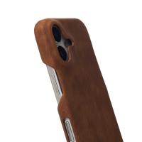 Чехол LEATHER Case для iPhone 16 brown