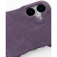 Чехол LEATHER Case для iPhone 16 deep purple