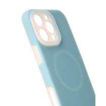 Чехол Liquid Silicone Full с поддержкой MagSafe для iPhone 16 Pro Max blue fog