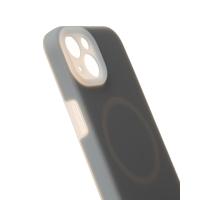 Чехол Liquid Silicone Full с поддержкой MagSafe для iPhone 15 stone gray