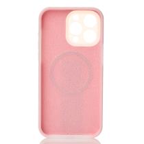 Чехол Liquid Silicone Full с поддержкой MagSafe для iPhone 13 Pro Max pink