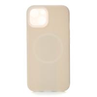 Чехол Liquid Silicone Full с поддержкой MagSafe для iPhone 13 cream