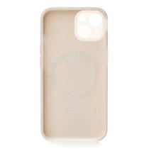 Чехол Liquid Silicone Full с поддержкой MagSafe для iPhone 13 cream