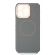 Чехол Liquid Silicone Full с поддержкой MagSafe для iPhone 14 Pro stone gray