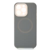 Чехол Liquid Silicone Full с поддержкой MagSafe для iPhone 14 Pro Max stone gray