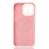 Чехол Liquid Silicone Full с поддержкой MagSafe для iPhone 14 Pro Max pink