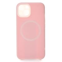 Чехол Liquid Silicone Full с поддержкой MagSafe для iPhone 15 pink