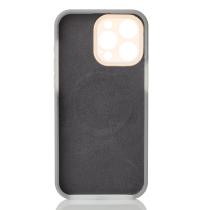 Чехол Liquid Silicone Full с поддержкой MagSafe для iPhone 15 Pro stone gray
