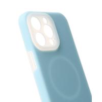 Чехол Liquid Silicone Full с поддержкой MagSafe для iPhone 13 Pro Max blue fog