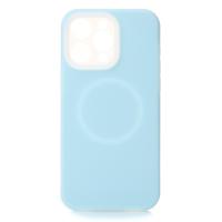 Чехол Liquid Silicone Full с поддержкой MagSafe для iPhone 14 Pro blue fog