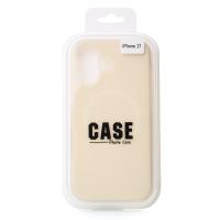 Чехол Liquid Silicone Full с поддержкой MagSafe для iPhone 17 cream