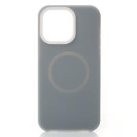 Чехол Liquid Silicone Full с поддержкой MagSafe для iPhone 13 Pro stone gray