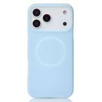 Чехол Liquid Silicone Full с поддержкой MagSafe для iPhone 17 Pro Max blue fog
