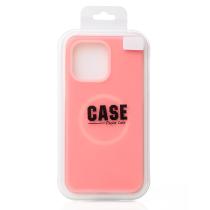 Чехол Liquid Silicone Full с поддержкой MagSafe для iPhone 15 Pro pink