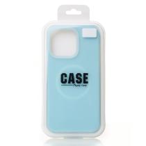 Чехол Liquid Silicone Full с поддержкой MagSafe для iPhone 15 Pro Max blue fog