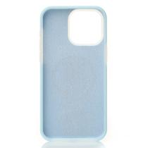 Чехол Liquid Silicone Full с поддержкой MagSafe для iPhone 15 Pro Max blue fog