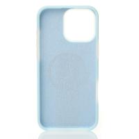 Чехол Liquid Silicone Full с поддержкой MagSafe для iPhone 16 Pro blue fog