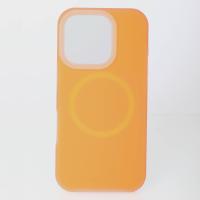 Чехол Liquid Silicone Full с поддержкой MagSafe для iPhone 16 Pro orange