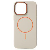Силіконовий чохол Slim Ring Leather Textured з підтримкою MagSafe для iPhone 14 Pro Max natural titanium