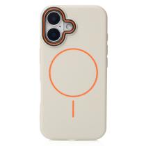 Силіконовий чохол Slim Ring Leather Textured з підтримкою MagSafe для iPhone 16 natural titanium