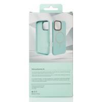 Силиконовый чехол Slim Ring Leather Textured с поддержкой MagSafe для iPhone 15 Pro wave blue