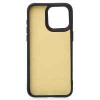 Силиконовый чехол Slim Ring Leather Textured с поддержкой MagSafe для iPhone 14 black