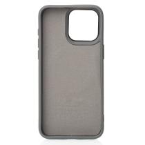 Силіконовий чохол Slim Ring Leather Textured з підтримкою MagSafe для iPhone 14 Pro Max stone gray