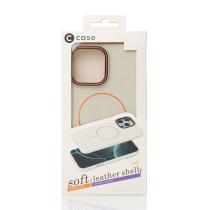Силіконовий чохол Slim Ring Leather Textured з підтримкою MagSafe для iPhone 14 Pro Max natural titanium