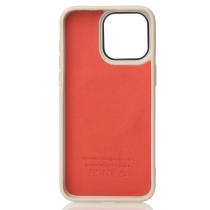 Силіконовий чохол Slim Ring Leather Textured з підтримкою MagSafe для iPhone 14 Pro Max natural titanium