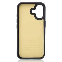 Силиконовый чехол Slim Ring Leather Textured с поддержкой MagSafe для iPhone 16 black