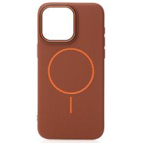 Силіконовий чохол Slim Ring Leather Textured з підтримкою MagSafe для iPhone 13 Pro desert titanium