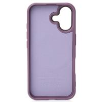 Силиконовый чехол Slim Ring Leather Textured с поддержкой MagSafe для iPhone 16 deep purple