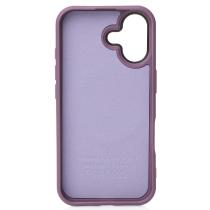 Силиконовый чехол Slim Ring Leather Textured с поддержкой MagSafe для iPhone 16 deep purple