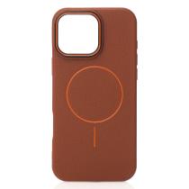 Силіконовий чохол Slim Ring Leather Textured з підтримкою MagSafe для iPhone 16 Pro desert titanium