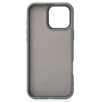 Силіконовий чохол Slim Ring Leather Textured з підтримкою MagSafe для iPhone 16 Pro stone gray