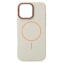 Силіконовий чохол Slim Ring Leather Textured з підтримкою MagSafe для iPhone 16 Pro natural titanium
