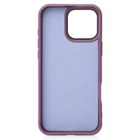 Силиконовый чехол Slim Ring Leather Textured с поддержкой MagSafe для iPhone 16 Pro Max deep purple