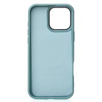 Силиконовый чехол Slim Ring Leather Textured с поддержкой MagSafe для iPhone 16 Pro Max wave blue