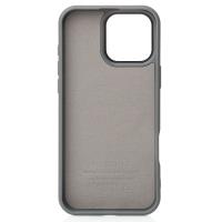 Силиконовый чехол Slim Ring Leather Textured с поддержкой MagSafe для iPhone 16 Pro Max stone gray