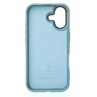 Силиконовый чехол Slim Ring Leather Textured с поддержкой MagSafe для iPhone 16 wave blue