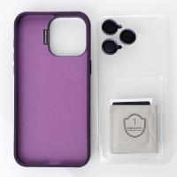 Чехол LEATHER CAMERA CASE с поддержкой MagSafe для iPhone 14 Pro Max темно-фиолетовый