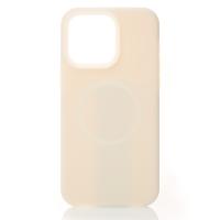 Чехол Liquid Silicone Full с поддержкой MagSafe для iPhone 14 Pro Max cream