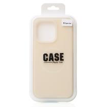 Чехол Liquid Silicone Full с поддержкой MagSafe для iPhone 15 Pro Max cream