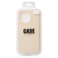 Чехол Liquid Silicone Full с поддержкой MagSafe для iPhone 15 Pro cream